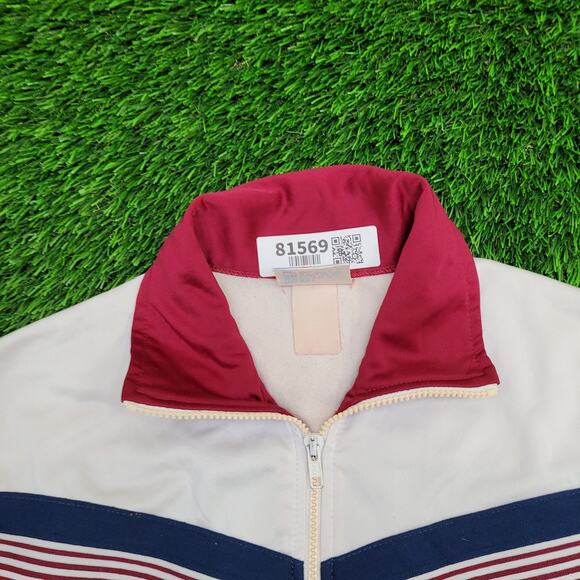 Vintage 80s Footlocker Track Jacket Womens Medium 19x24 Red - Picture 9 of 11